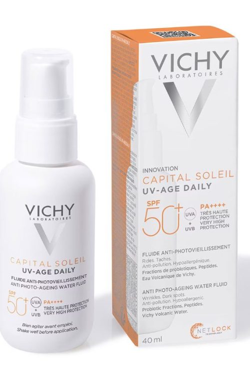 Vichy Capital Soleil UV Age Daily SPF 50+ Invisible Sun Cream with Niacinamide 40ml