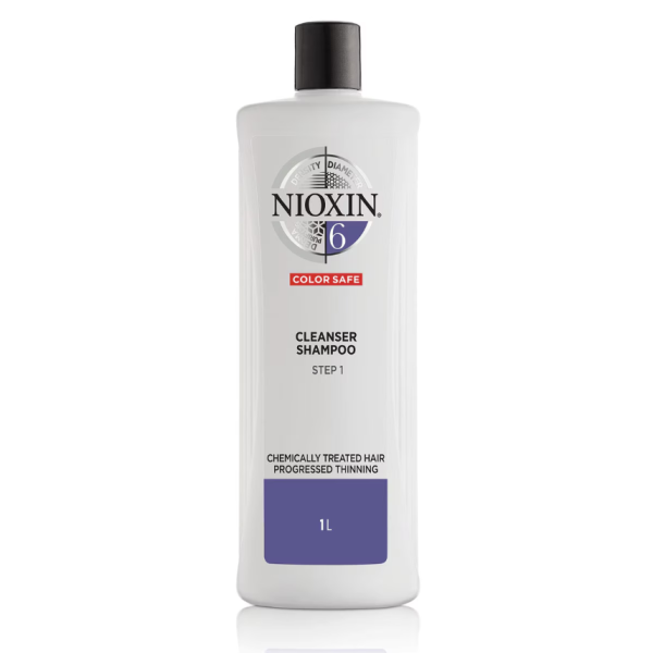 NIOXIN 3-Part System 6 Cleanser Shampoo for Chemically Treated Hair with Progressed Thinning 1000ml