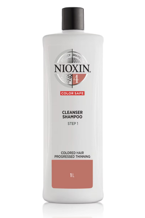 NIOXIN 3-Part System 4 Cleanser Shampoo for Coloured Hair with Progressed Thinning 1000ml