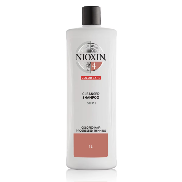 NIOXIN 3-Part System 4 Cleanser Shampoo for Coloured Hair with Progressed Thinning 1000ml