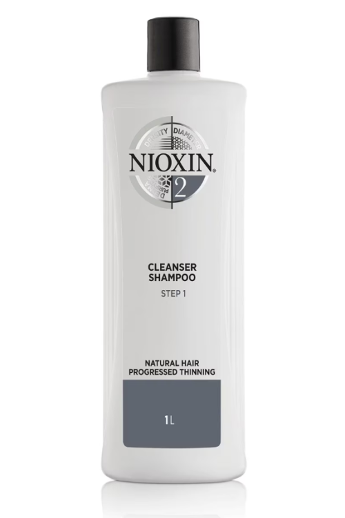 NIOXIN 3-Part System 2 Cleanser Shampoo for Natural Hair with Progressed Thinning 1000ml