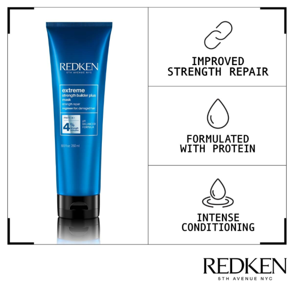 Redken Extreme Strength Builder Plus Mask 250ml - Image 4