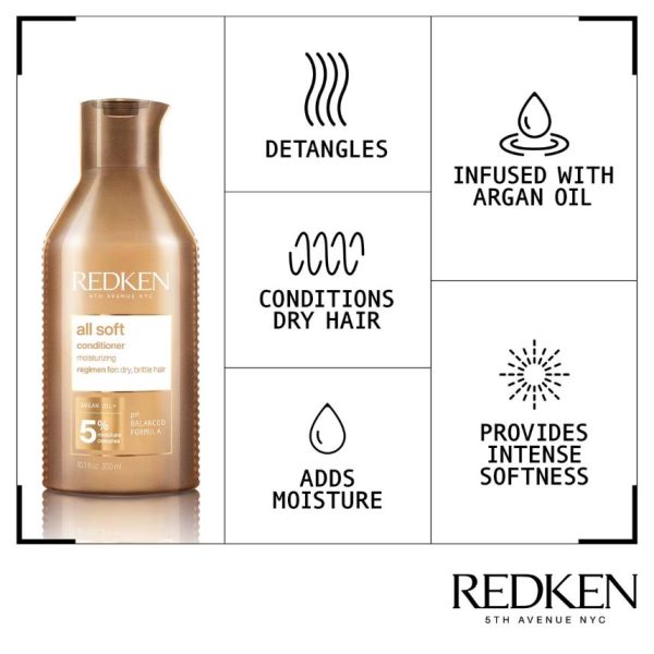 Redken All Soft Conditioner 300ml - Image 4