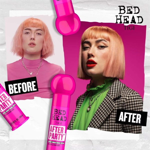 Bed Head by TIGI After Party Smoothing Cream for Silky and Shiny Hair 100ml - Image 5