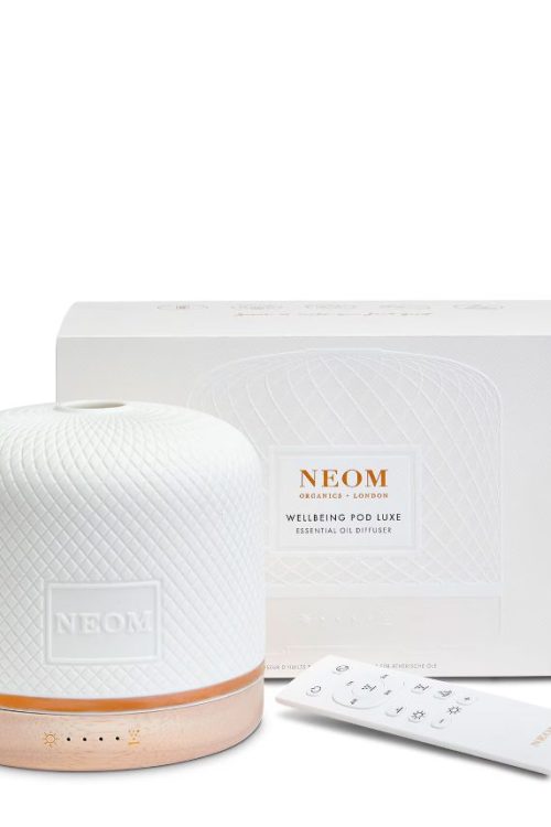 NEOM Wellbeing Pod Luxe Oil Diffuser White – Multi Use Adaptors – UK Plug