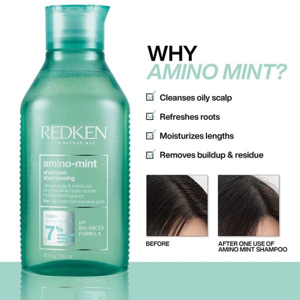 Redken Amino-Mint Scalp Shampoo 300ml - Image 3