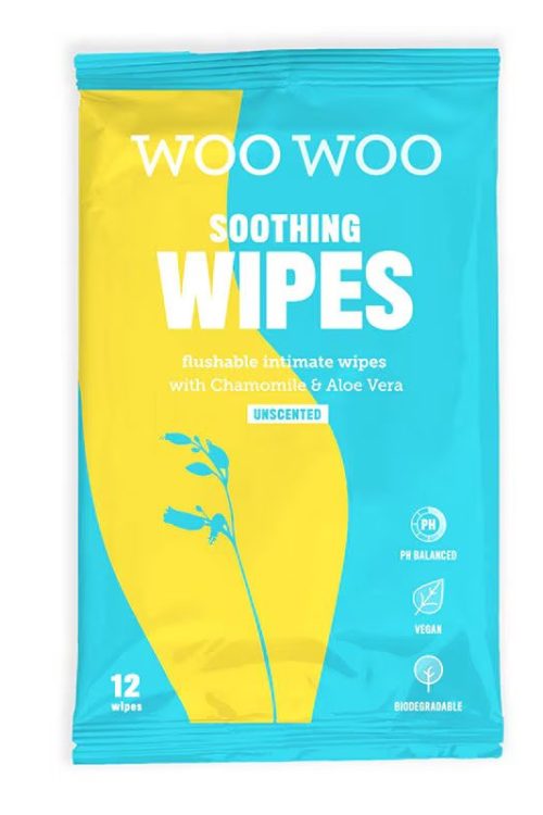 WooWoo Soothe It! Chamomile & Aloe Vera Intimate Wipes 12 pack