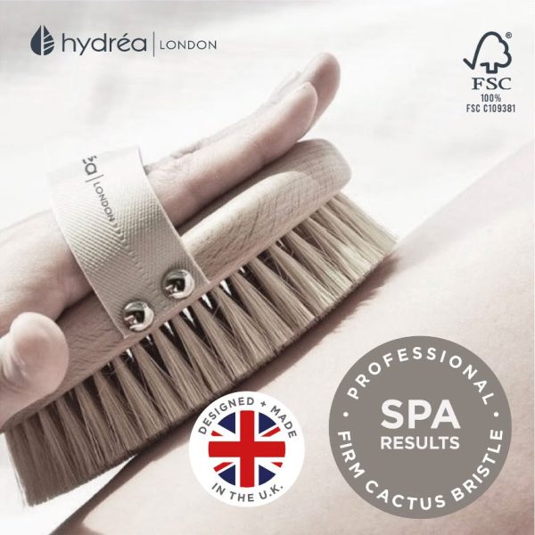 Hydréa London Professional Dry Skin Body Brush With Cactus Bristles - Hard Strength - Image 3