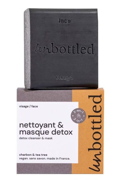 UNBOTTLED Detox Cleanser & Mask Solid Bar 90g