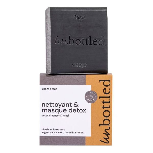 UNBOTTLED Detox Cleanser & Mask Solid Bar 90g