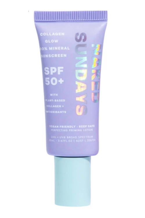 NAKED SUNDAYS SPF50+ Collagen Glow 100% Mineral Priming Perfecting Lotion  20ml