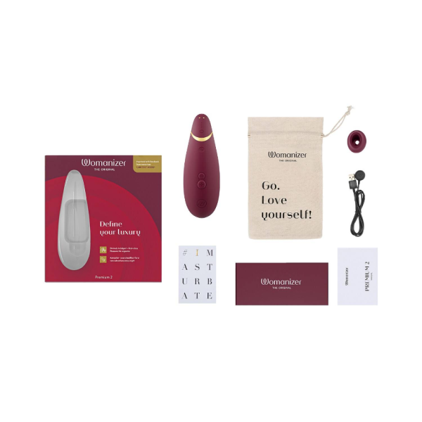 WOMANIZER Premium 2 Clitoral Vibrator Bordeaux - Image 4