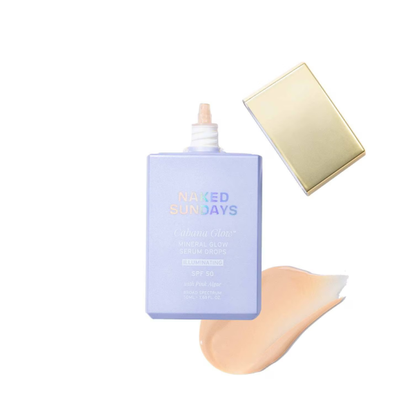 NAKED SUNDAYS ‘Cabana Glow’ Mineral Glow Serum Drops SPF50 Illuminating 40ml - Image 4