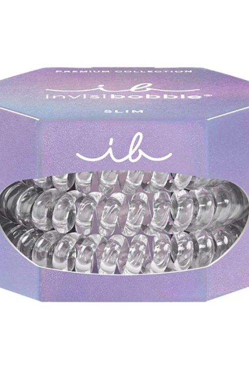 INVISIBOBBLE Slim Premium Crystal Clear Hair Scrunchies Set