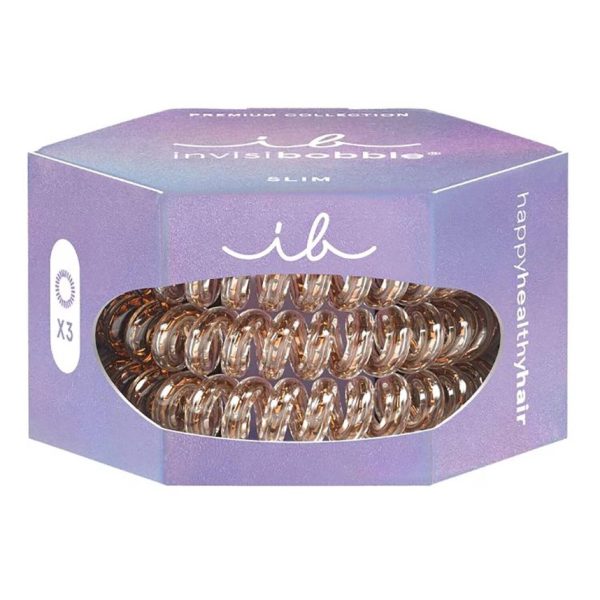 INVISIBOBBLE Slim Premium Bronze Me Pretty Hair Scrunchies Set