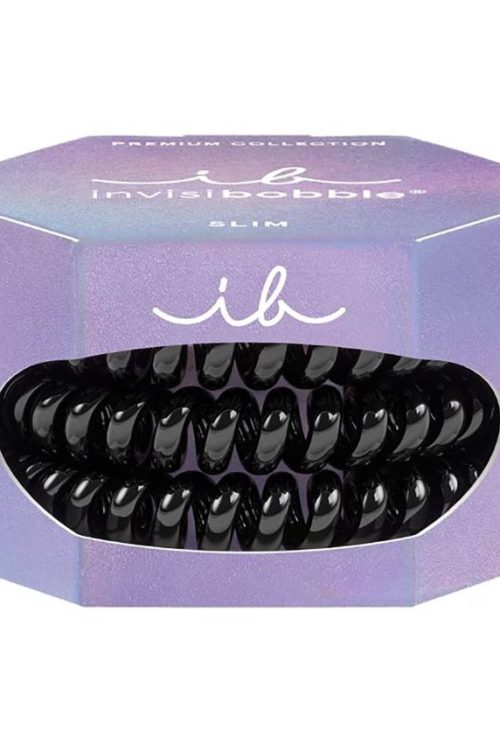 INVISIBOBBLE Slim Premium True Black Hair Scrunchies Set