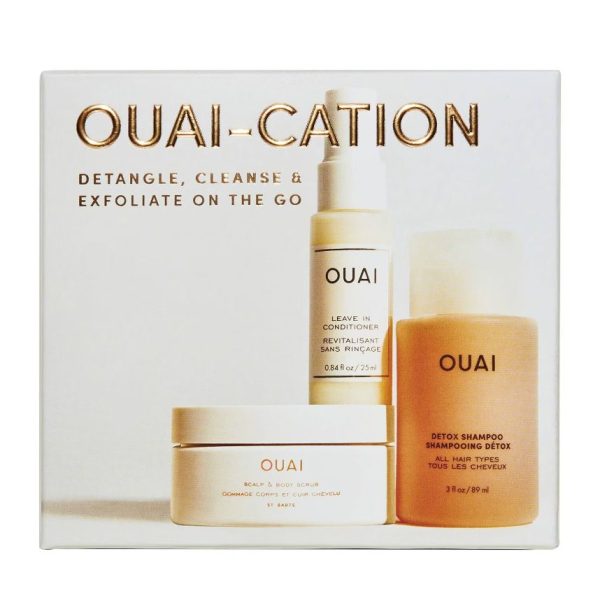 OUAI -Cation  Detangle Cleanse and Exfoliate Travel Kit - Image 2