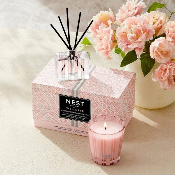 NEST New York Himalayan Salt & Rosewater Petite Candle & Petite Reed Diffuser Set - Image 3