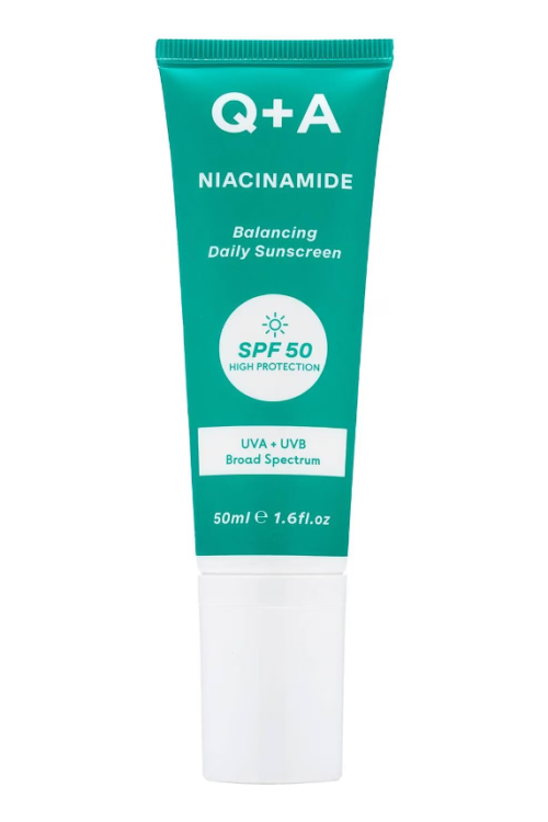 Q+A Niacinamide SPF50 Balancing Facial Sunscreen 50ml