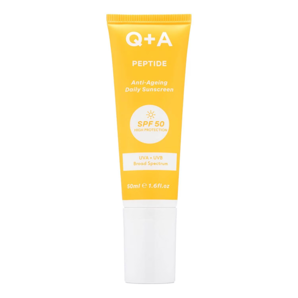 Q+A Peptide SPF50 Anti-Ageing Facial Sunscreen 50ml