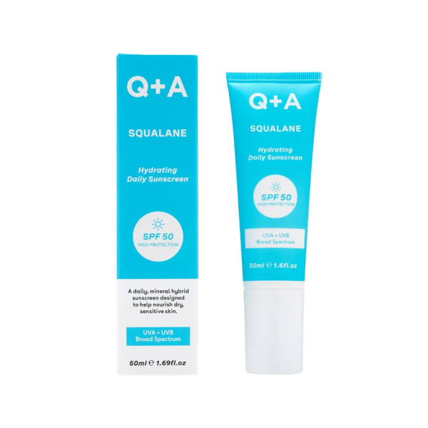 Q+A Squalane SPF50 Hydrating Facial Sunscreen 50ml - Image 2