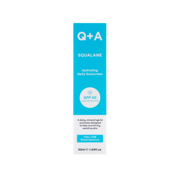 Q+A Squalane SPF50 Hydrating Facial Sunscreen 50ml - Image 4