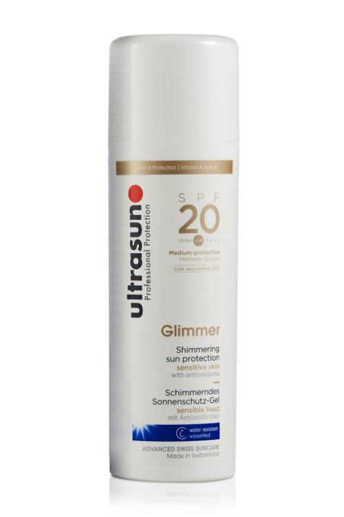 Ultrasun Sensitive Medium SPF20 Glimmer Formula 150ml