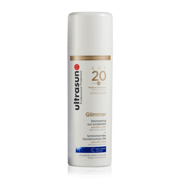 Ultrasun Sensitive Medium SPF20 Glimmer Formula 150ml