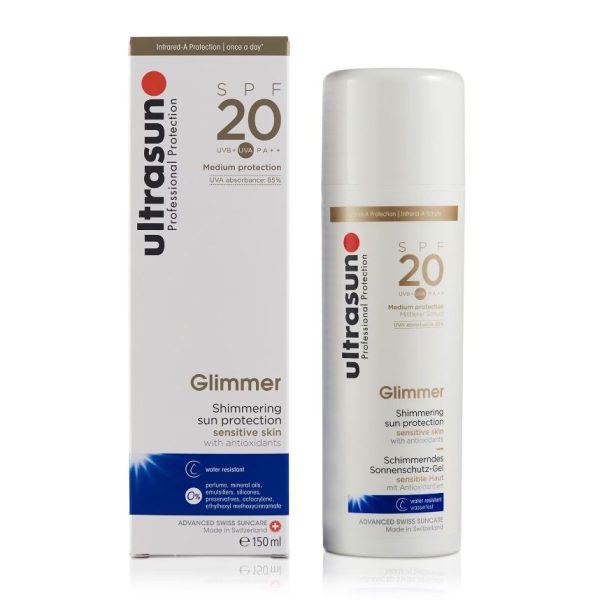 Ultrasun Sensitive Medium SPF20 Glimmer Formula 150ml - Image 2