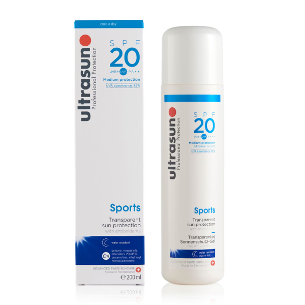 Ultrasun Sports Medium SPF20 Clear Gel Formula 200ml - Image 2