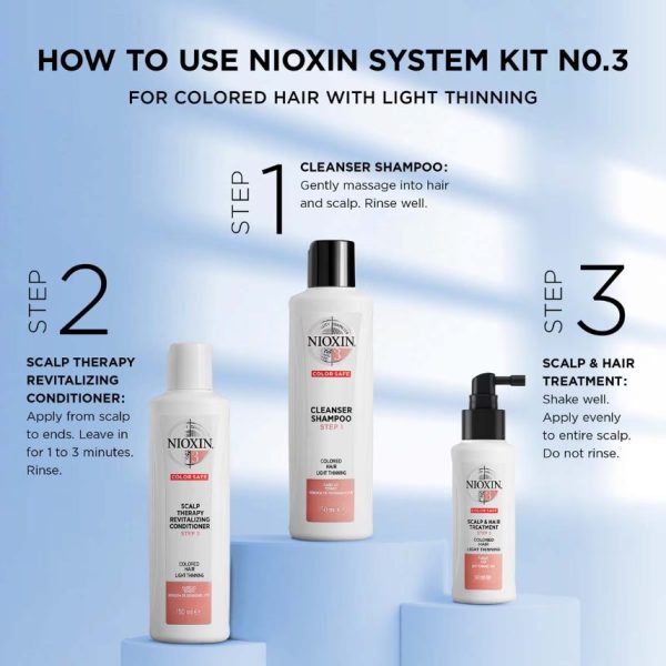 NIOXIN 3-part System Kit 3 for Colored Hair with Light Thinning - Image 3