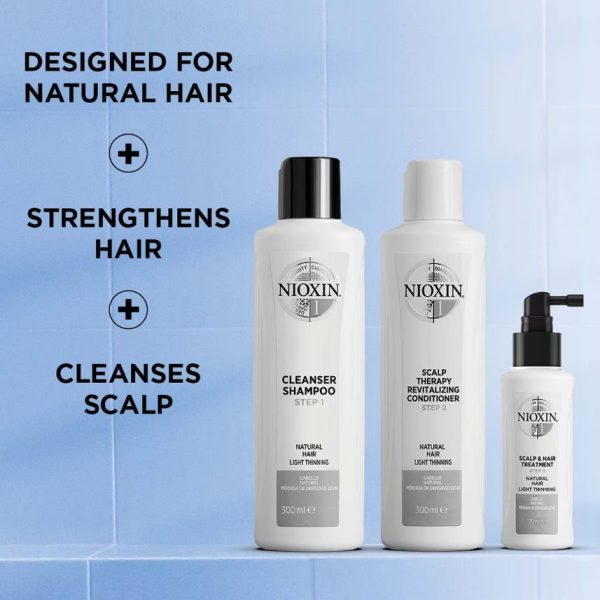 NIOXIN 3-part System Kit 1 for Natural Hair with Light Thinning - Image 2