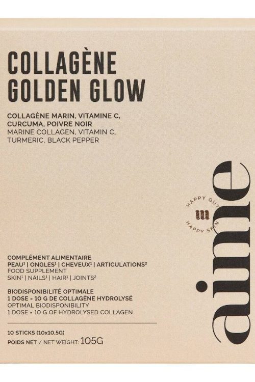 AIME Collagène Golden Glow Food Supplement x 10 Sticks