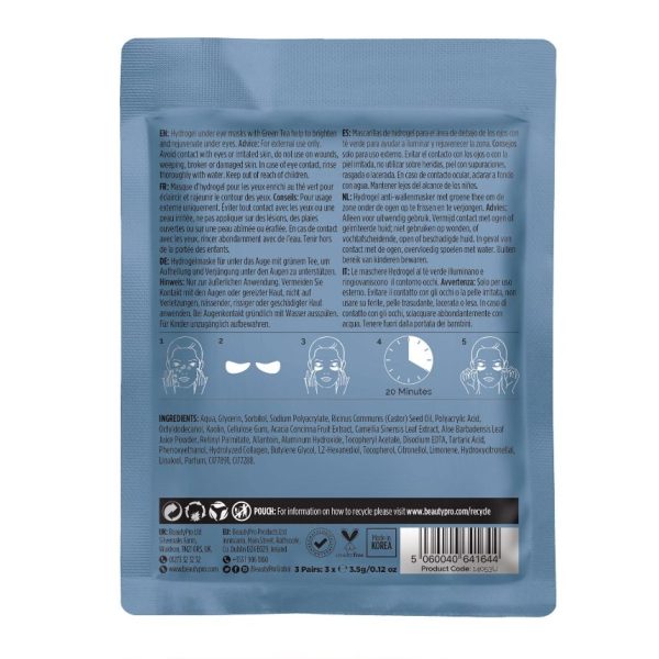 BeautyPro EYE THERAPY  Collagen Under Eye Mask with Green Tea Extract 3 x 3.5g - Image 2