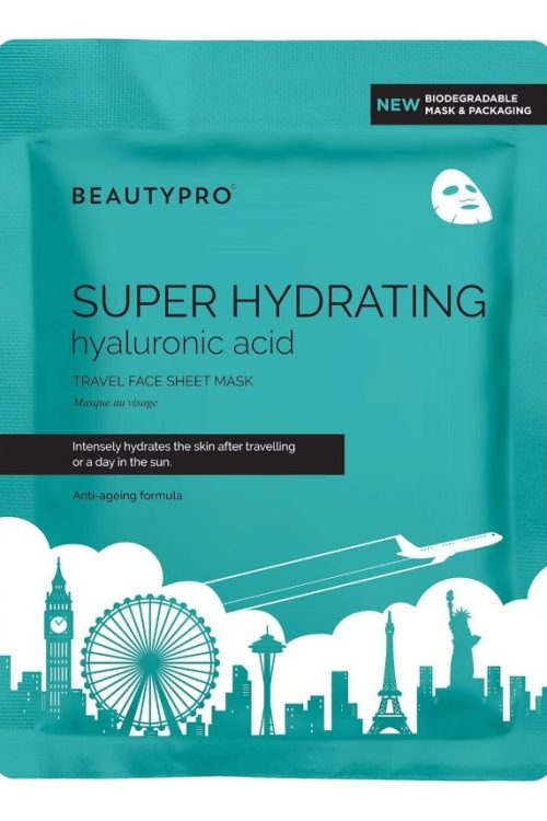 BEAUTYPRO Super Hydrating Hyaluronic Acid Travel Face Sheet Mask 22ml