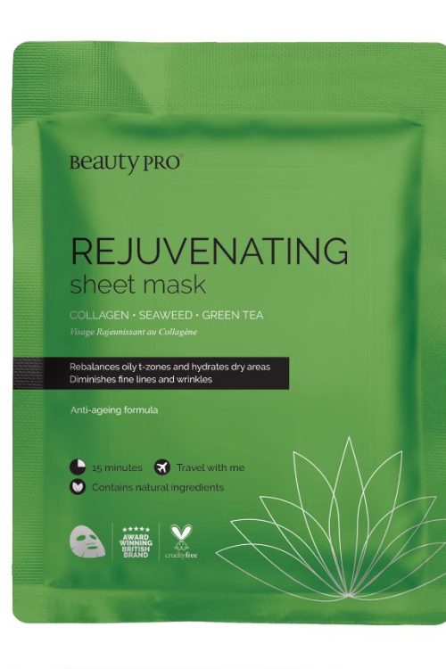 BeautyPro REJUVENATING Collagen Sheet Mask with Green Tea Extract 23g