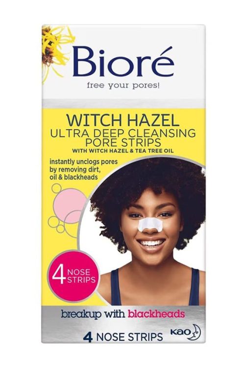 Biore Witch Hazel Ultra Deep Cleansing Pore Strips For Spot Prone Skin x 4