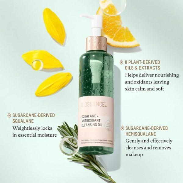 BIOSSANCE Squalane + Antioxidant Cleansing Oil 200ml - Image 3