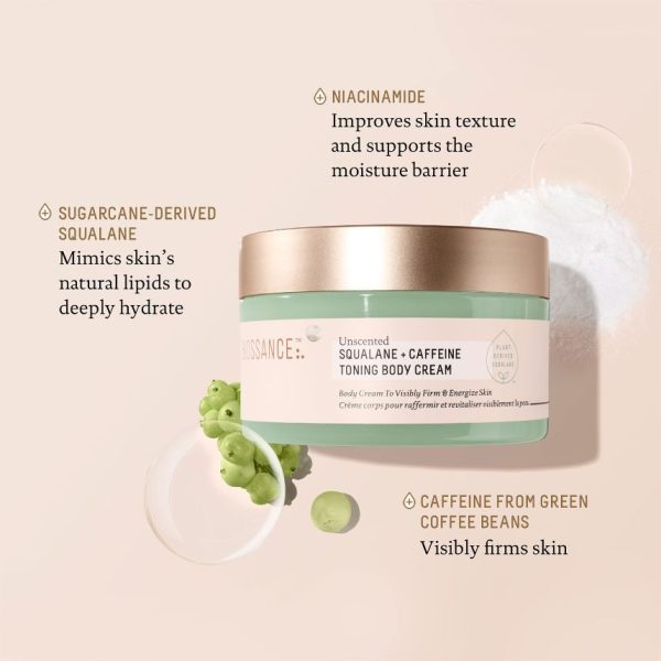 BIOSSANCE Squalane + Caffeine Toning Body Cream - Unscented 200ml - Image 4