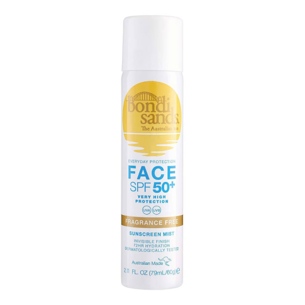 Bondi Sands SPF50+ Fragrance Free Face Mist 60g