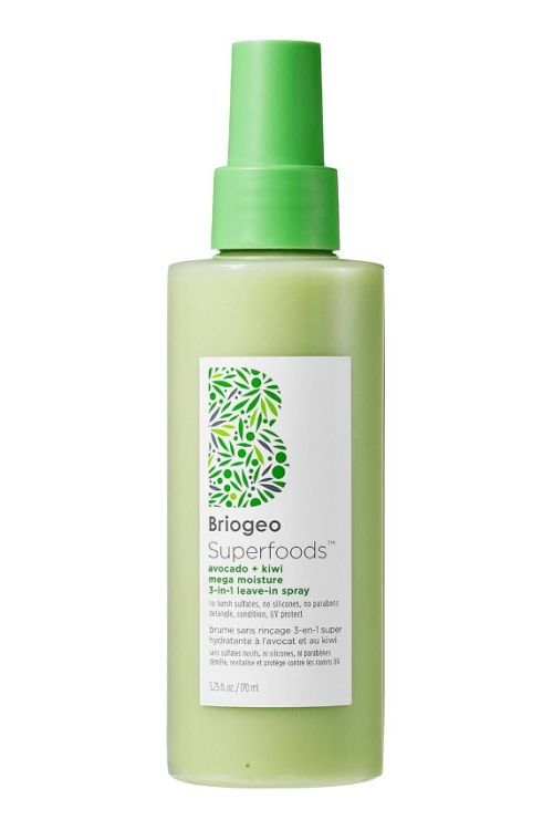 Briogeo Superfoods™ Avocado + Kiwi Mega Moisture 3-in-1 Leave-In Conditioner, Detangler + UV Protection Spray 170ml