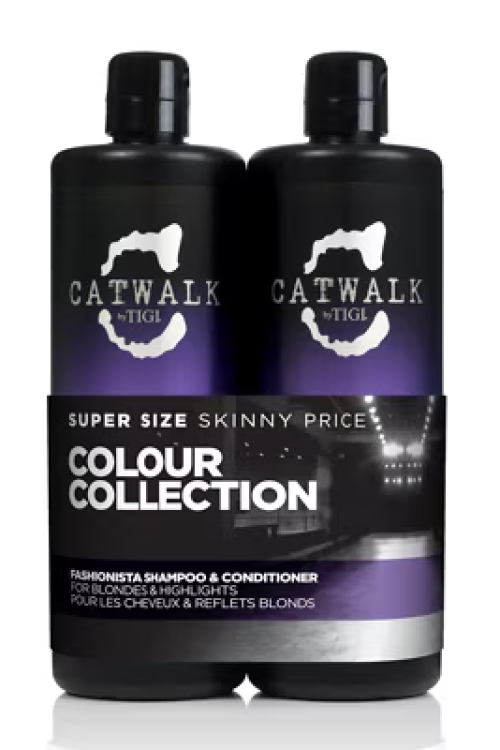 Catwalk by Tigi Fashionista Purple Shampoo and Conditioner for Blonde Hair 2x750ml