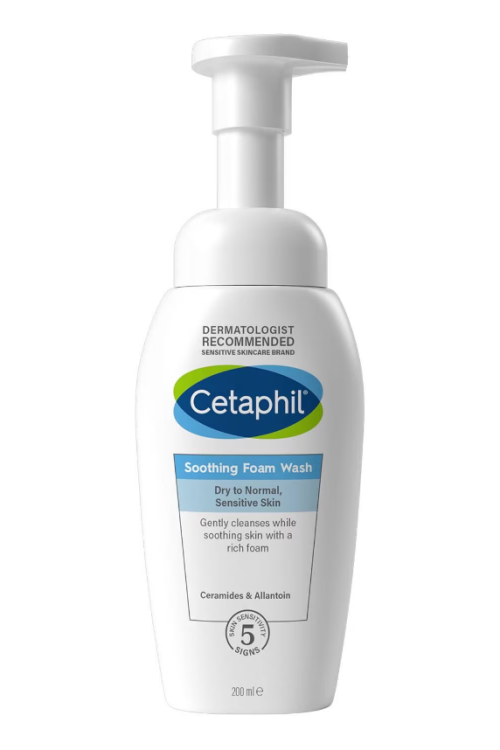 CETAPHIL Soothing Foam Wash for Dry to Normal Sensitive Skin 200ml