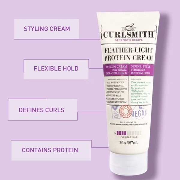 Curlsmith Feather-Light Protein Cream 237ml - Image 3