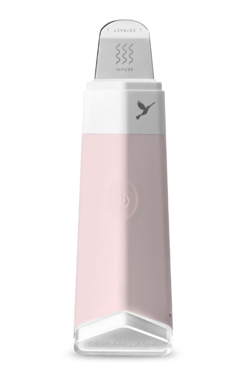 DERMAFLASH® DERMAPORE Ultrasonic Pore Extractor Serum Infuser Icy Pink – USB Plug