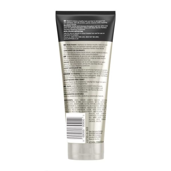 John Frieda Sheer Blonde Flawless Recovery Repairing Shampoo 250ml - Image 2