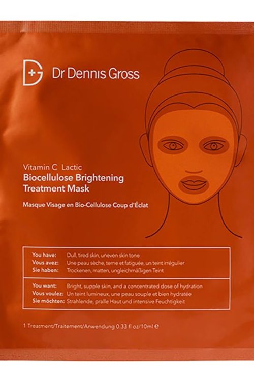 DR DENNIS GROSS Vitamin C + Lactic Biocellulose Brightening Treatment Mask 10ml