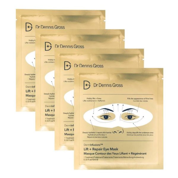 DR DENNIS GROSS DermInfusions Fill + Repair Eye Mask 4 masks