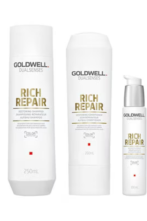 Goldwell Rich Repair Shampoo, Conditioner & Serum Bundle