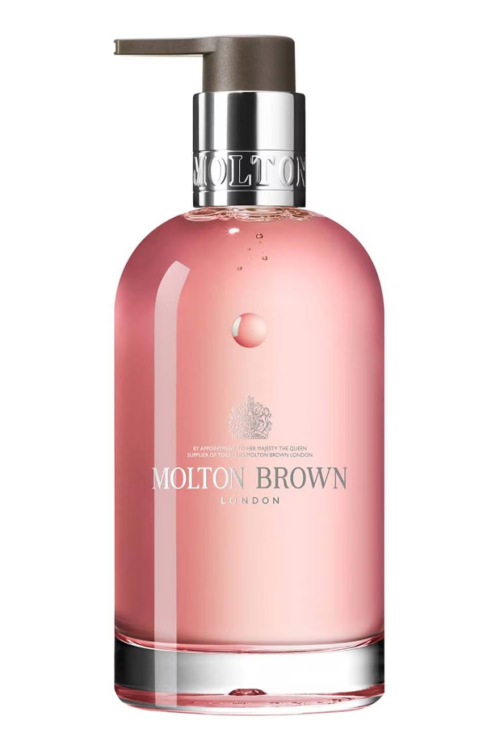 MOLTON BROWN Delicious Rhubarb & Rose Fine Liquid Hand Wash Glass Bottle 200ml